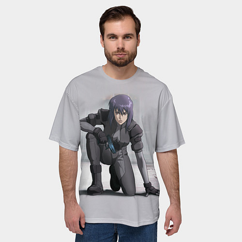 Мужская футболка оверсайз Ghost In The Shell 5 / 3D-принт – фото 3