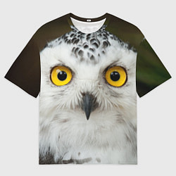 Футболка оверсайз мужская Белый филин, цвет: 3D-принт