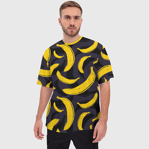 Мужская футболка оверсайз Бананы / 3D-принт – фото 3