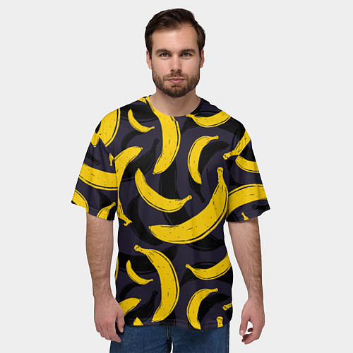 Мужская футболка оверсайз Бананы / 3D-принт – фото 3