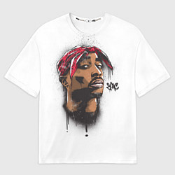 Футболка оверсайз мужская 2Pac, цвет: 3D-принт