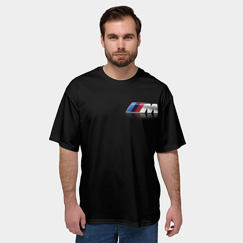 Мужская футболка оверсайз BMW motorsport / 3D-принт – фото 3