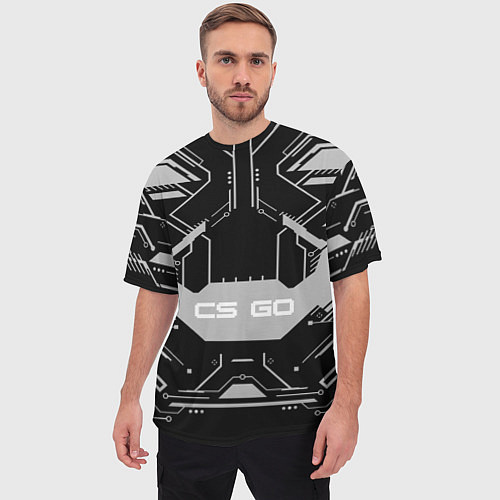 Мужская футболка оверсайз CS:GO Black collection / 3D-принт – фото 3