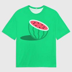 Футболка оверсайз мужская Арбуз, цвет: 3D-принт
