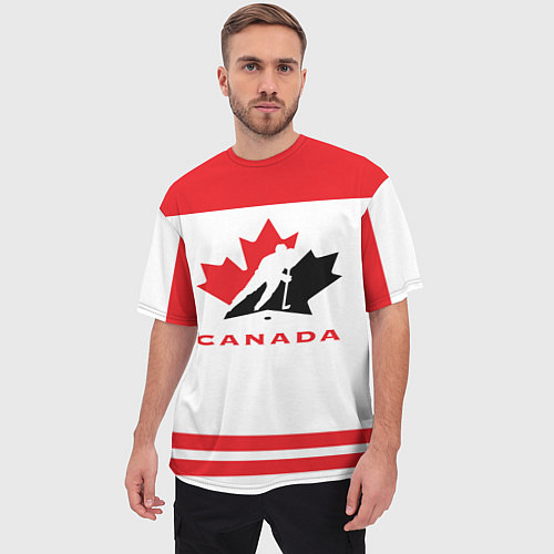 Мужская футболка оверсайз Canada Team / 3D-принт – фото 3