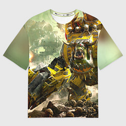 Футболка оверсайз мужская WH40k warboss, цвет: 3D-принт