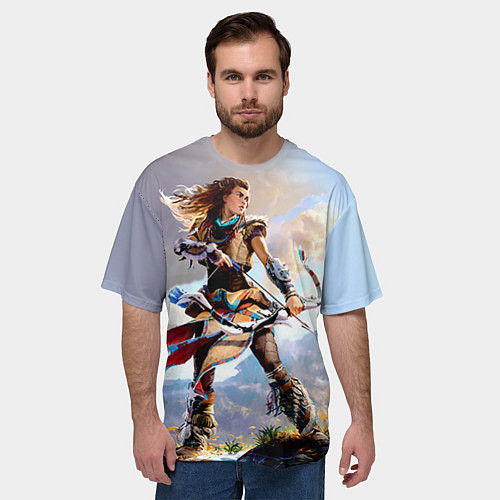 Мужская футболка оверсайз HZD 4 / 3D-принт – фото 3