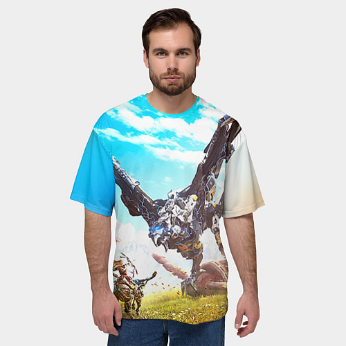 Мужская футболка оверсайз HZD 7 / 3D-принт – фото 3