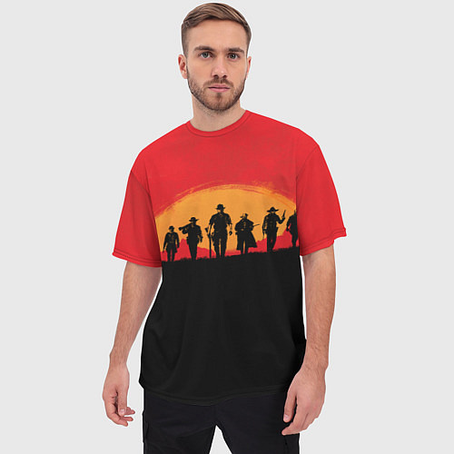 Мужская футболка оверсайз Red Dead Redemption 2 / 3D-принт – фото 3