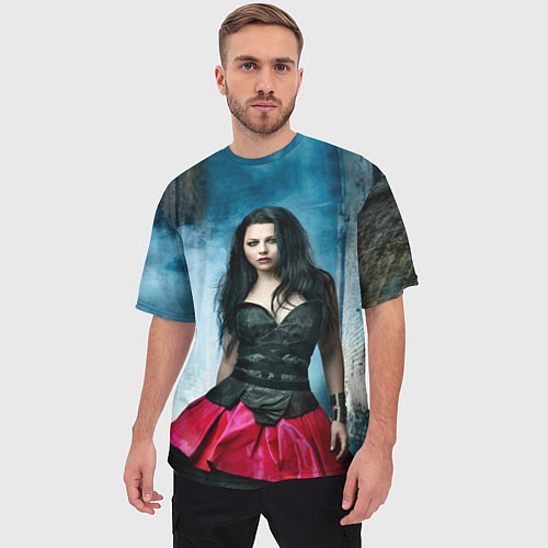 Мужская футболка оверсайз Evanescence / 3D-принт – фото 3
