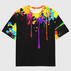 Мужская футболка оверсайз Краски