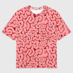Футболка оверсайз мужская Мозг, цвет: 3D-принт