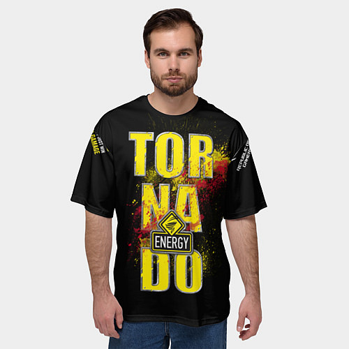 Мужская футболка оверсайз Tornado / 3D-принт – фото 3