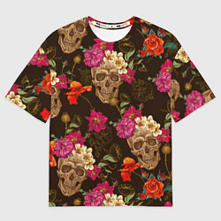 Футболка оверсайз мужская Черепа, цвет: 3D-принт