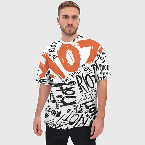 Мужская футболка оверсайз Paramore: Riot / 3D-принт – фото 3