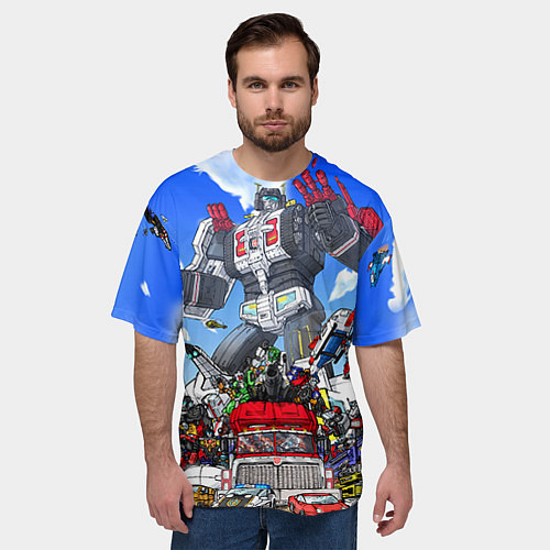 Мужская футболка оверсайз Трансформеры / 3D-принт – фото 3