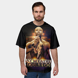 Футболка оверсайз мужская Mayweather vs McGregor, цвет: 3D-принт — фото 2