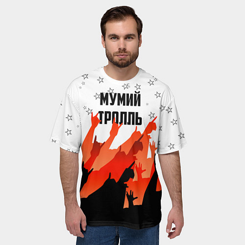 Мужская футболка оверсайз Мумий Тролль / 3D-принт – фото 3