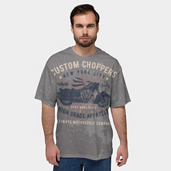 Футболка оверсайз мужская Мотоцикл-5, цвет: 3D-принт — фото 2
