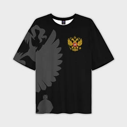 Мужская футболка оверсайз Russia - Black collection