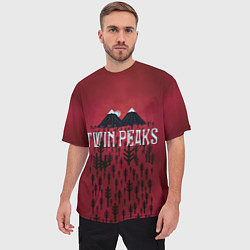 Футболка оверсайз мужская Twin Peaks Wood, цвет: 3D-принт — фото 2
