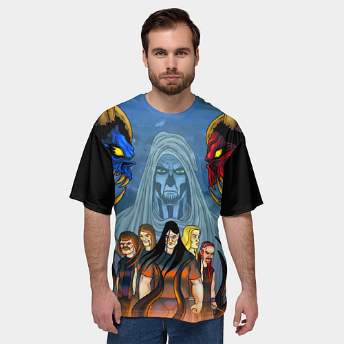 Мужская футболка оверсайз Dethklok: Heroes / 3D-принт – фото 3