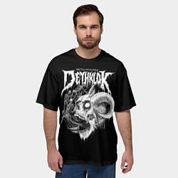 Футболка оверсайз мужская Dethklok: Goat Skull, цвет: 3D-принт — фото 2