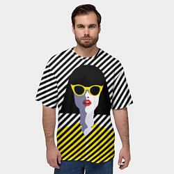 Футболка оверсайз мужская Pop art girl, цвет: 3D-принт — фото 2