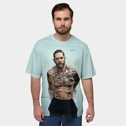 Мужская футболка оверсайз Торс Тома Харди / 3D-принт – фото 3