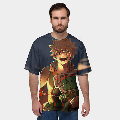 Мужская футболка оверсайз Моя геройская академия / 3D-принт – фото 3