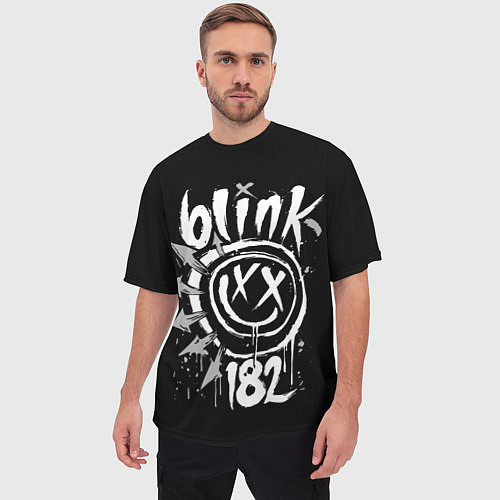 Мужская футболка оверсайз Blink-182 / 3D-принт – фото 3