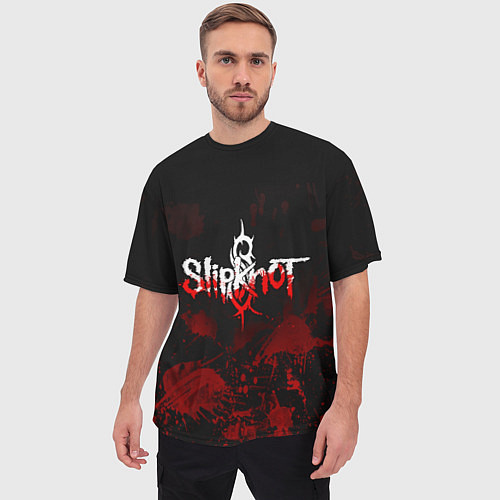 Мужская футболка оверсайз Slipknot: Blood Blemishes / 3D-принт – фото 3