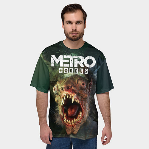 Мужская футболка оверсайз Metro Exodus / 3D-принт – фото 3
