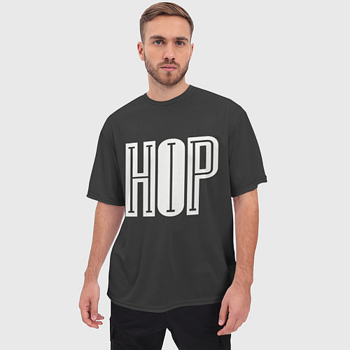 Мужская футболка оверсайз Hip-Hop Inside / 3D-принт – фото 3