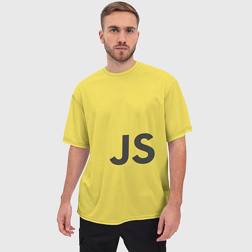 Мужская футболка оверсайз JavaScript / 3D-принт – фото 3