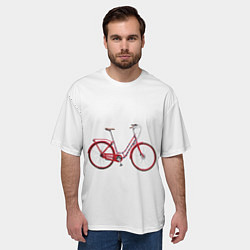 Футболка оверсайз мужская Велосипед, цвет: 3D-принт — фото 2