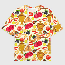 Мужская футболка оверсайз Народная кухня