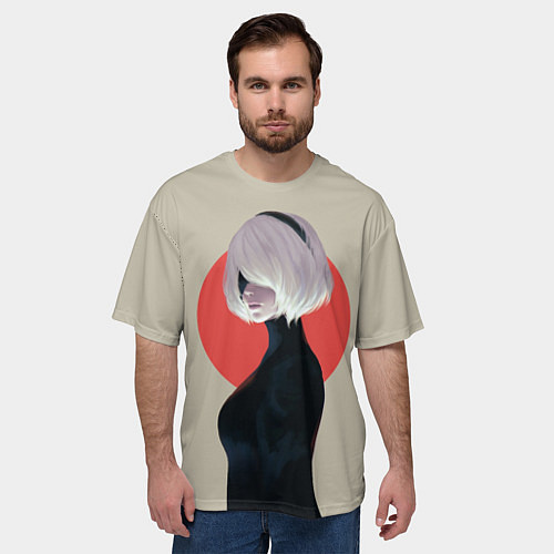 Мужская футболка оверсайз Nier Automata / 3D-принт – фото 3