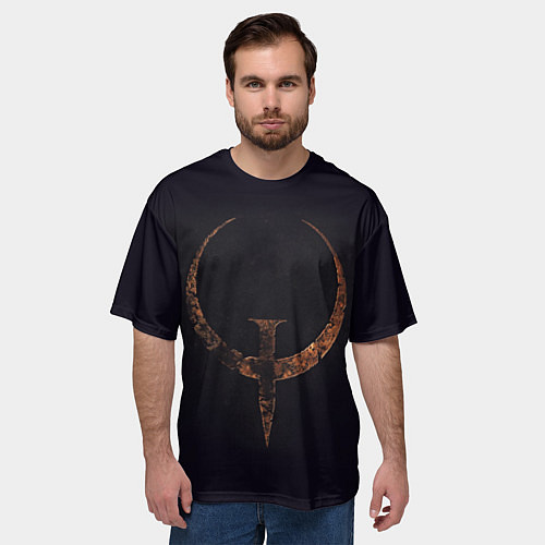 Мужская футболка оверсайз Quake champions / 3D-принт – фото 3