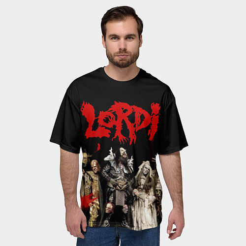 Мужская футболка оверсайз LORDI / 3D-принт – фото 3