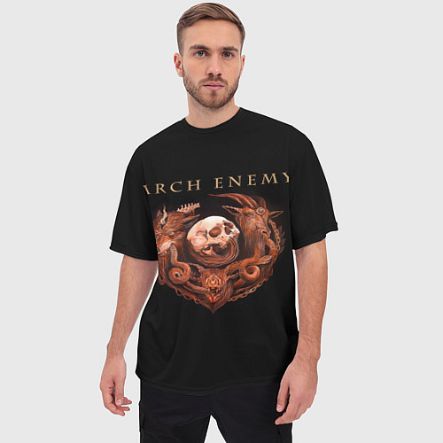 Мужская футболка оверсайз Arch Enemy: Kingdom / 3D-принт – фото 3