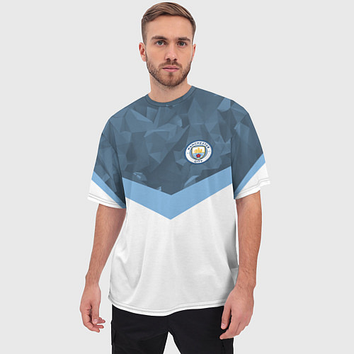 Мужская футболка оверсайз Manchester City FC: Sport / 3D-принт – фото 3