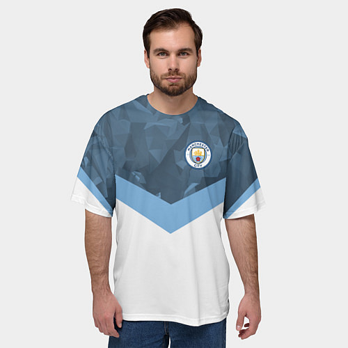 Мужская футболка оверсайз Manchester City FC: Sport / 3D-принт – фото 3