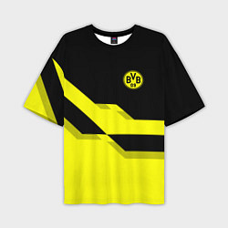 Футболка оверсайз мужская BVB FC: Yellow style, цвет: 3D-принт