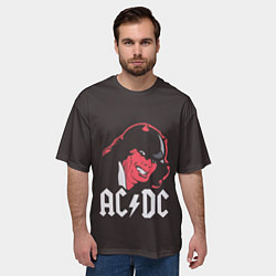 Футболка оверсайз мужская AC/DC Devil, цвет: 3D-принт — фото 2