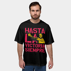Футболка оверсайз мужская Hasta La Victoria Siempre, цвет: 3D-принт — фото 2