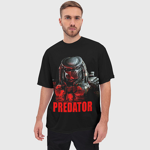 Мужская футболка оверсайз Iron Predator / 3D-принт – фото 3