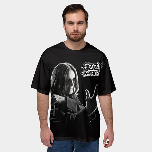 Мужская футболка оверсайз Оззи Осборн / 3D-принт – фото 3