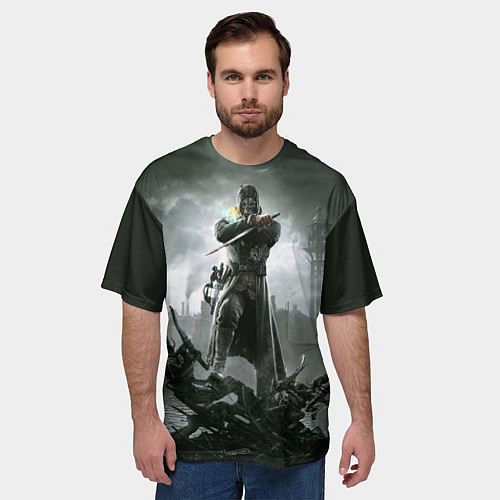 Мужская футболка оверсайз Dishonored 2 / 3D-принт – фото 3