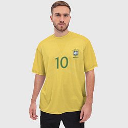 Футболка оверсайз мужская Сборная Бразилии: Неймар ЧМ-2018, цвет: 3D-принт — фото 2